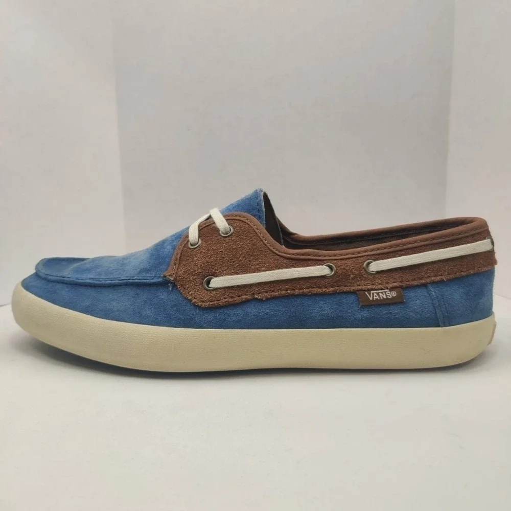 VANS Chauffeur 2.0 Boat Shoes Suede Two Tone Men's 7.5 Preppy Nautical Surf Line